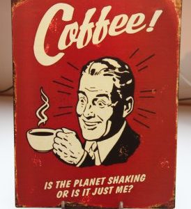 Tinnen plaat Coffee