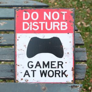 Tinnen plaat Gamer