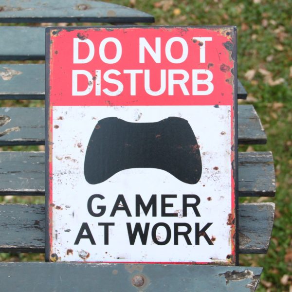Tinnen plaat Gamer
