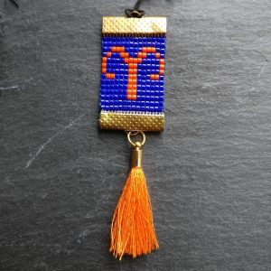 Sleutelhanger Ram blauw-oranje