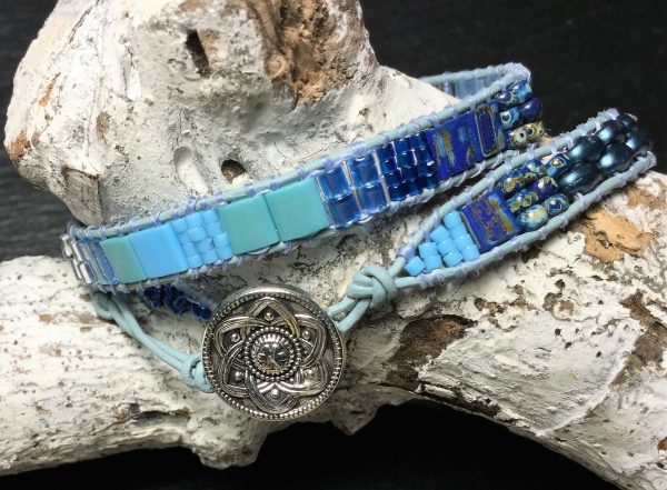 Wraparmband Tila blauw turquoise - Afbeelding 4
