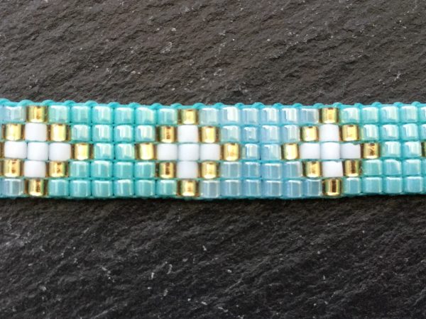 Blauw/groene Miyuki armband - Afbeelding 3
