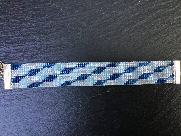 Armband met kubussen in 2 tinten blauw - Afbeelding 3