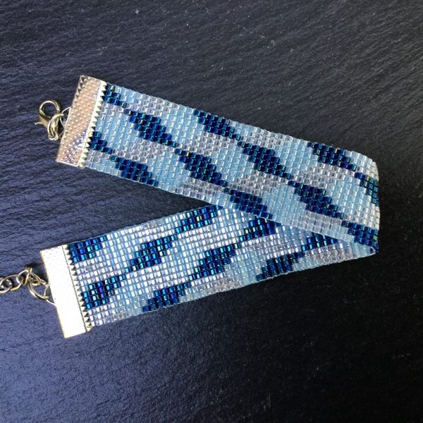 Armband met kubussen in 2 tinten blauw - Afbeelding 2