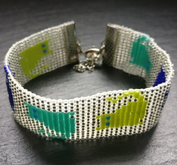 Cat lady katten armband zilver/kleurrijk