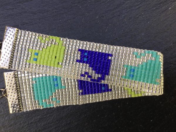 Cat lady katten armband zilver/kleurrijk - Afbeelding 3
