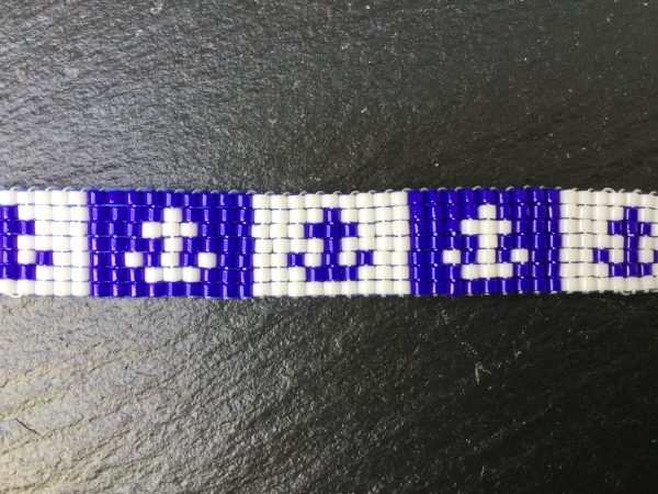 Kralenarmband met ankers in blauw en wit - Afbeelding 2
