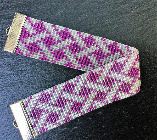 Miyuki armband paars doorzichtig