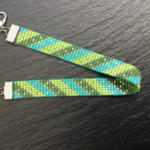 Kralenarmband in 3 tinten groen en zilver - Afbeelding 3