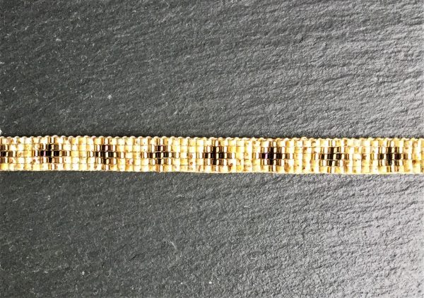 Armband picasso yellow-bruin-goud - Afbeelding 2