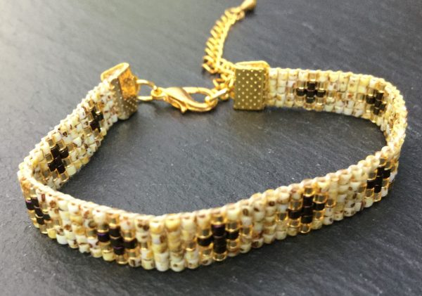 Armband picasso yellow-bruin-goud