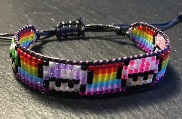 Miyuki armband regenboog/paddenstoelen