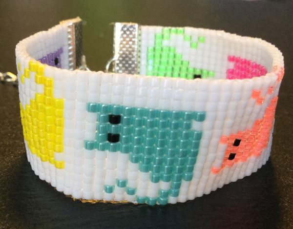 Cat lady katten armband wit/kleurrijk - Afbeelding 2