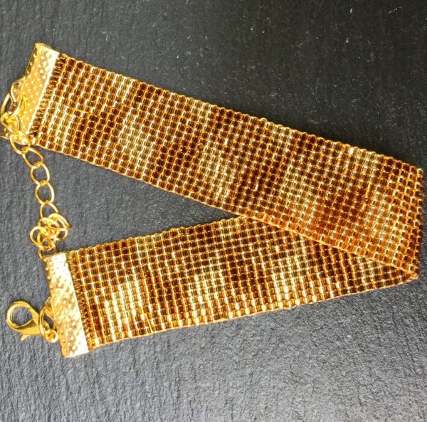 Miyuki armband kubus goud/bruin - Afbeelding 2