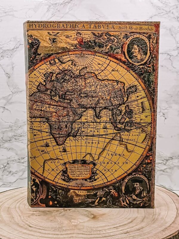 Opbergboek wereldkaart extra large