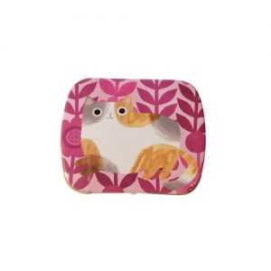 Planet Cat mini blikken doos donkerroze