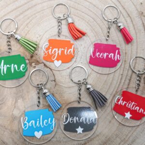 Gepersonaliseerde naamsleutelhanger voorbeelden
