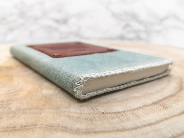 Canvas notitieboek met citaat op leder - Afbeelding 3