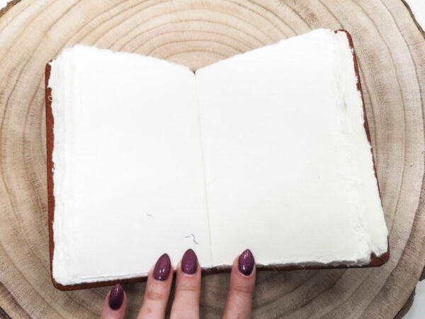 Canvas notitieboek met citaat op leder - Afbeelding 2
