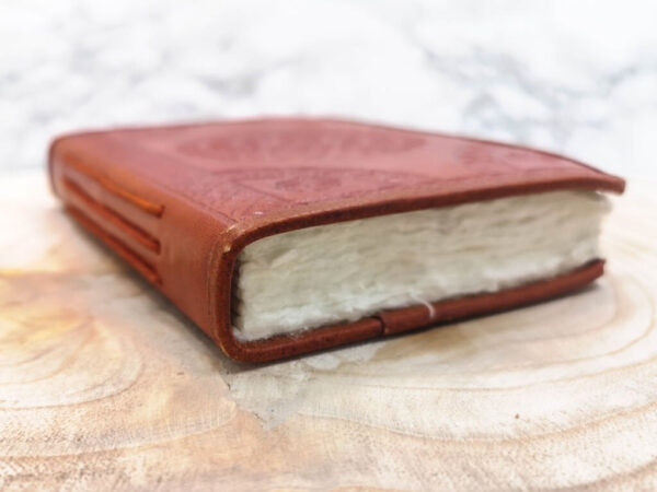 Lederen notitieboek met handgeschept papier - Afbeelding 3