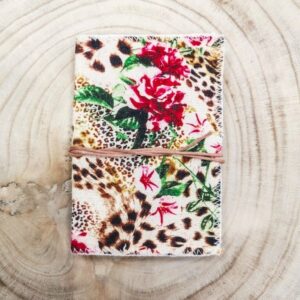 Canvas notitieboek met bloemen