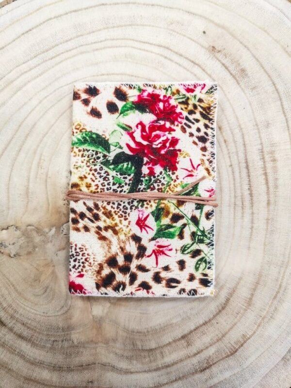 Canvas notitieboek met bloemen