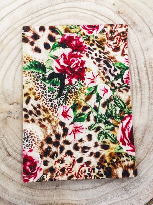 Canvas notitieboek met bloemen