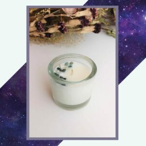 Silver Rune Crafts Rustic Woods kleine vierkante raapzaadwas kaars