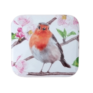 Roodborst blikken doosje