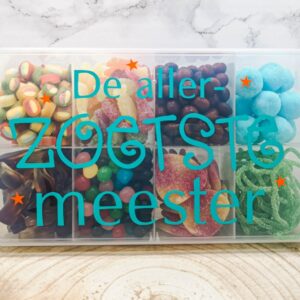 Einde schooljaar cadeau juf De allerzoetste meester snoepdoos Einde schooljaar cadeau juf De allerzoetste meester snoepdoos