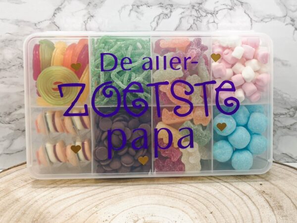 Vaderdag snoepdoos "De allerzoetste papa" - Kies en mix