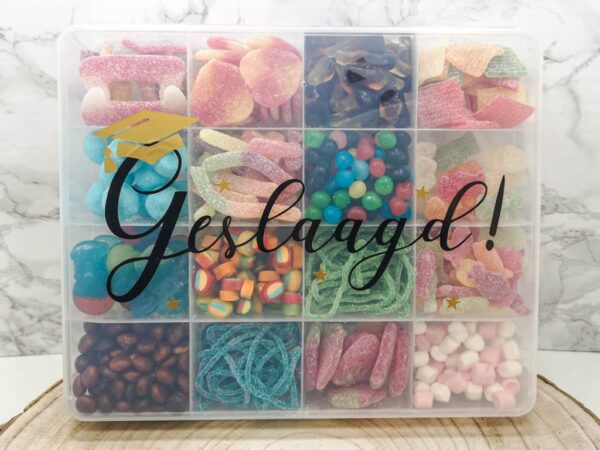 Geslaagd snoepdoos