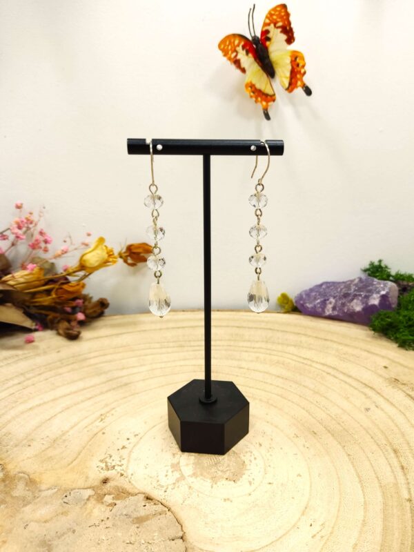 Oorhangers met kristal en zilver