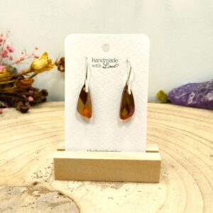Swarovski kristallen vleugel oorhangers oker