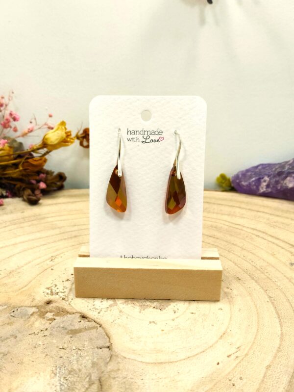 Swarovski kristallen vleugel oorhangers oker