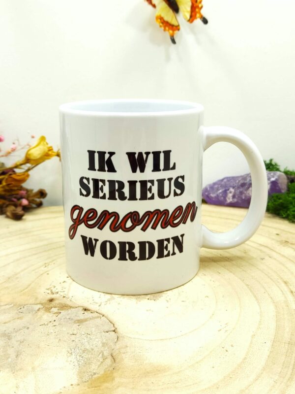 Keramische mok “Serieus genomen” - Afbeelding 2