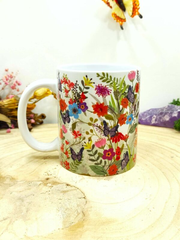 Keramische mok wilde bloemen