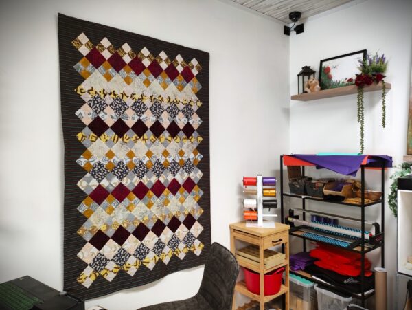 Unieke handgemaakte quilt (115 x 175 cm) - Afbeelding 2